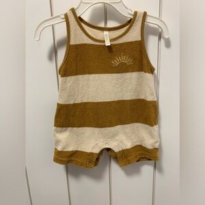 💛2/$30 Rylee & Cru Gold Stripe Terry Sleeveless Romper